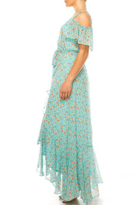 Maison Tara - Floral Off The Shoulder Strap Dress