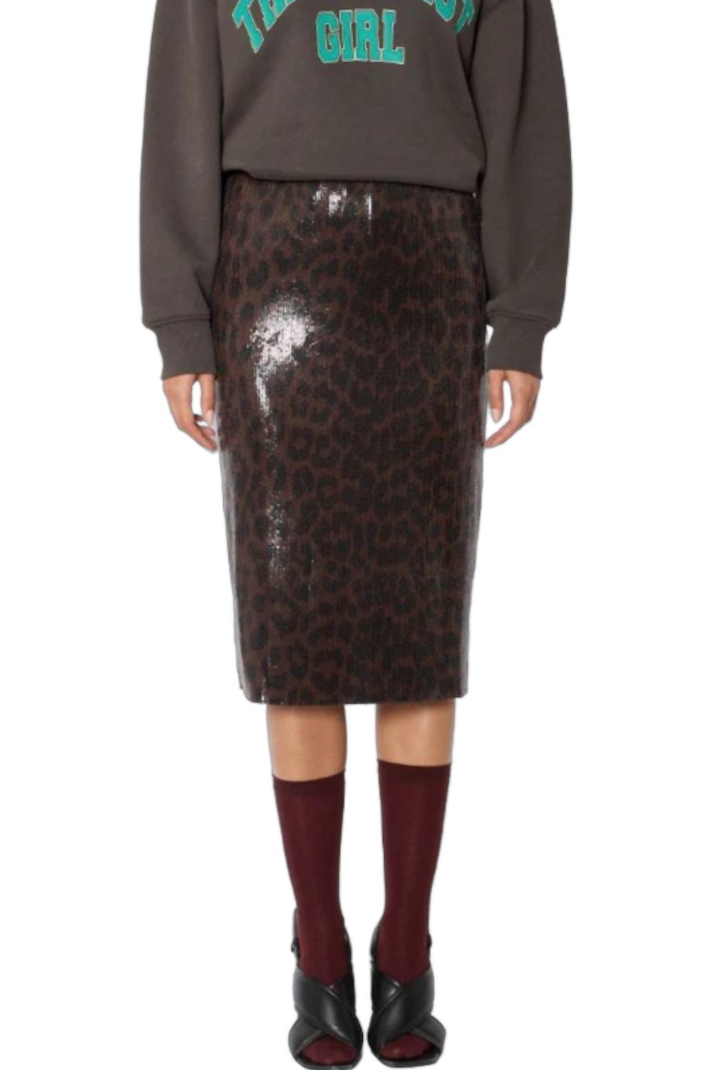 Berenice - Jamyla Stretch Sequin Midi Skirt