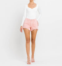 Vervet By Flying Monkey - Frayed Hem Shorts