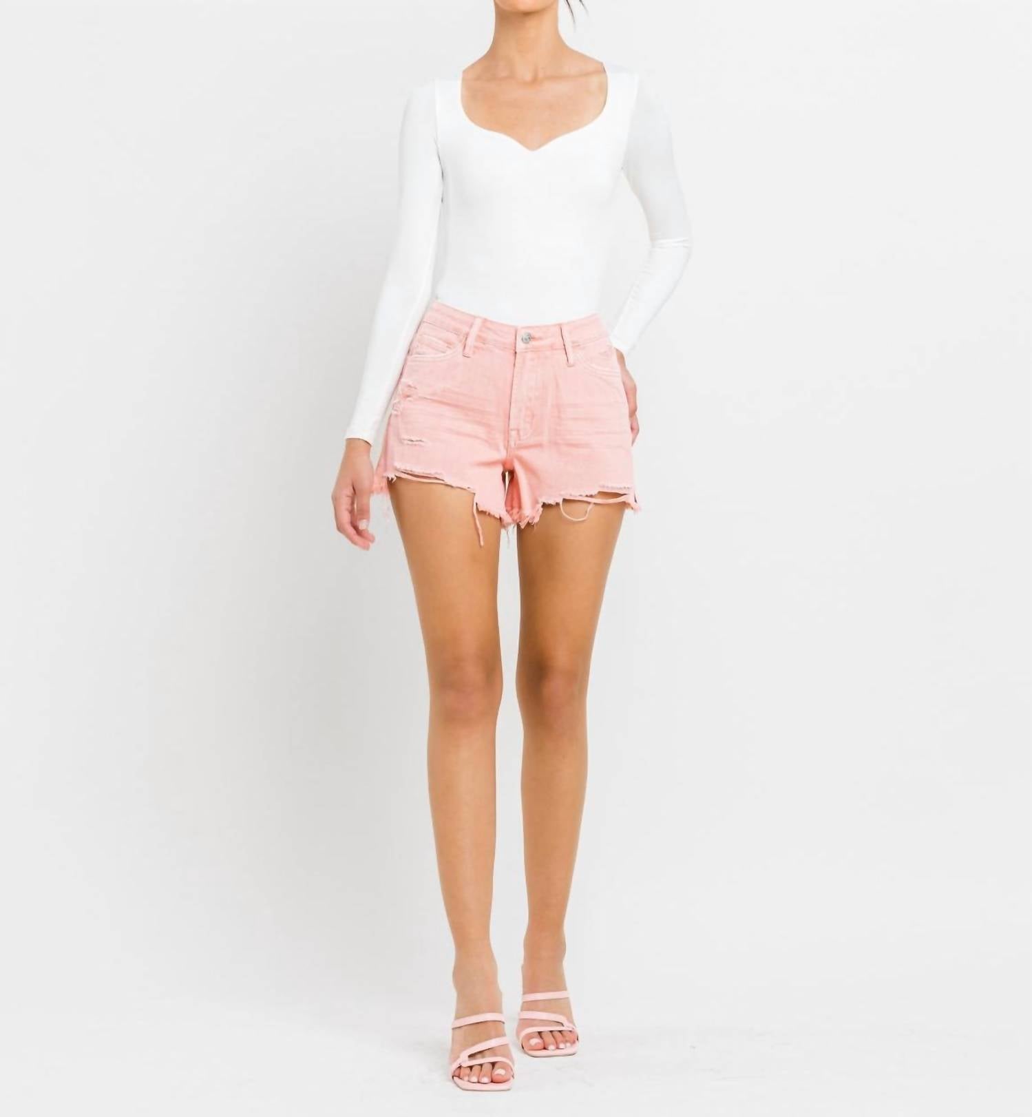 Vervet By Flying Monkey - Frayed Hem Shorts