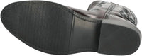 DAN POST. Men's 12 Abilene Leather Western Cowboy Boot in godlen black cherry - men's boots - detail view
