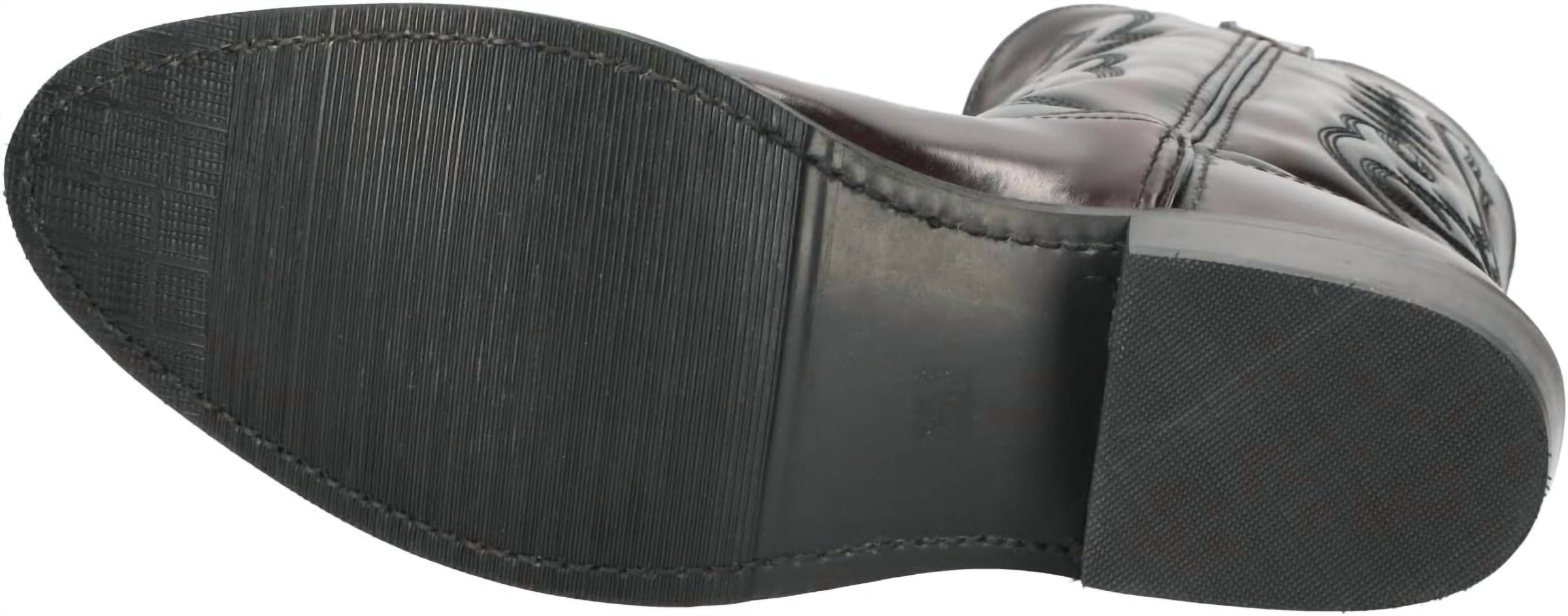 DAN POST. Men's 12 Abilene Leather Western Cowboy Boot in godlen black cherry - men's boots - detail view