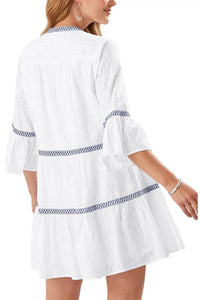Tommy Bahama - Embroidered Tiered Cotton Dress
