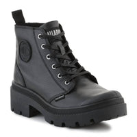 Palladium Women's Pallabase Leather Shoe in black black - women's shoe