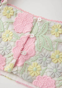 Marlo - Kid's Estella Embroidered Top And Mini Skirt Set