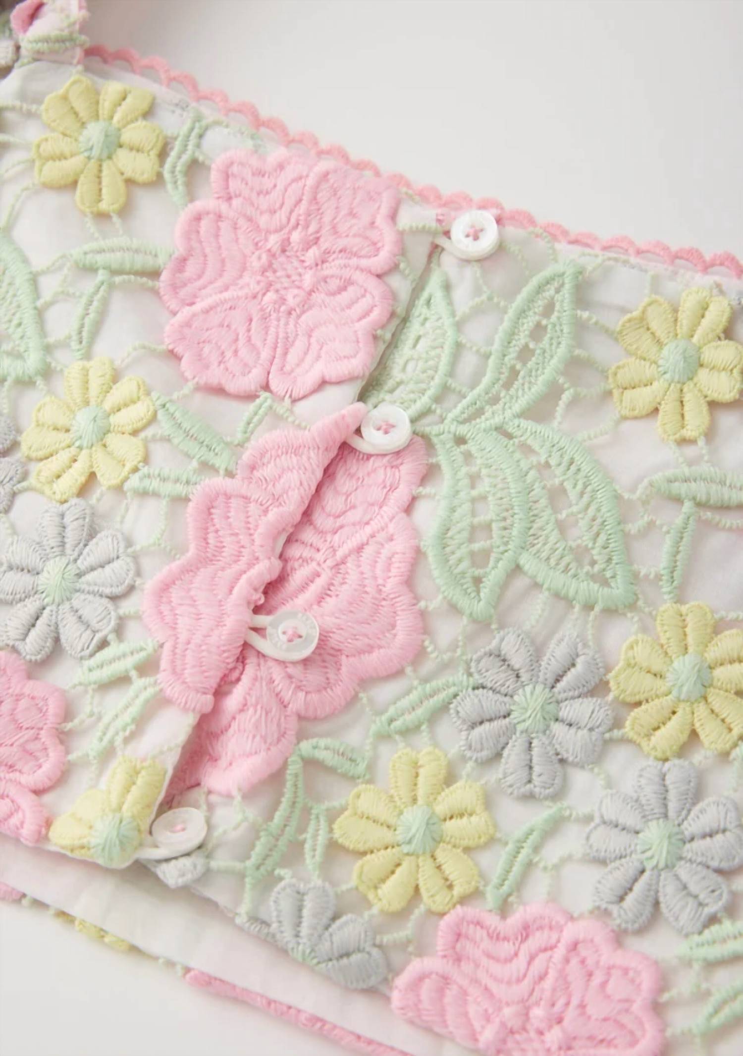 Marlo - Kid's Estella Embroidered Top And Mini Skirt Set