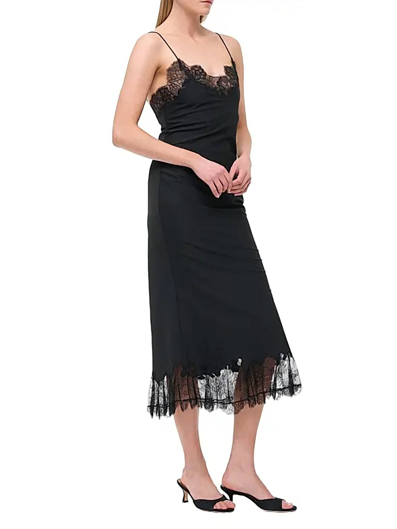 Staud - Nadia Lace-trimmed Midi-dress