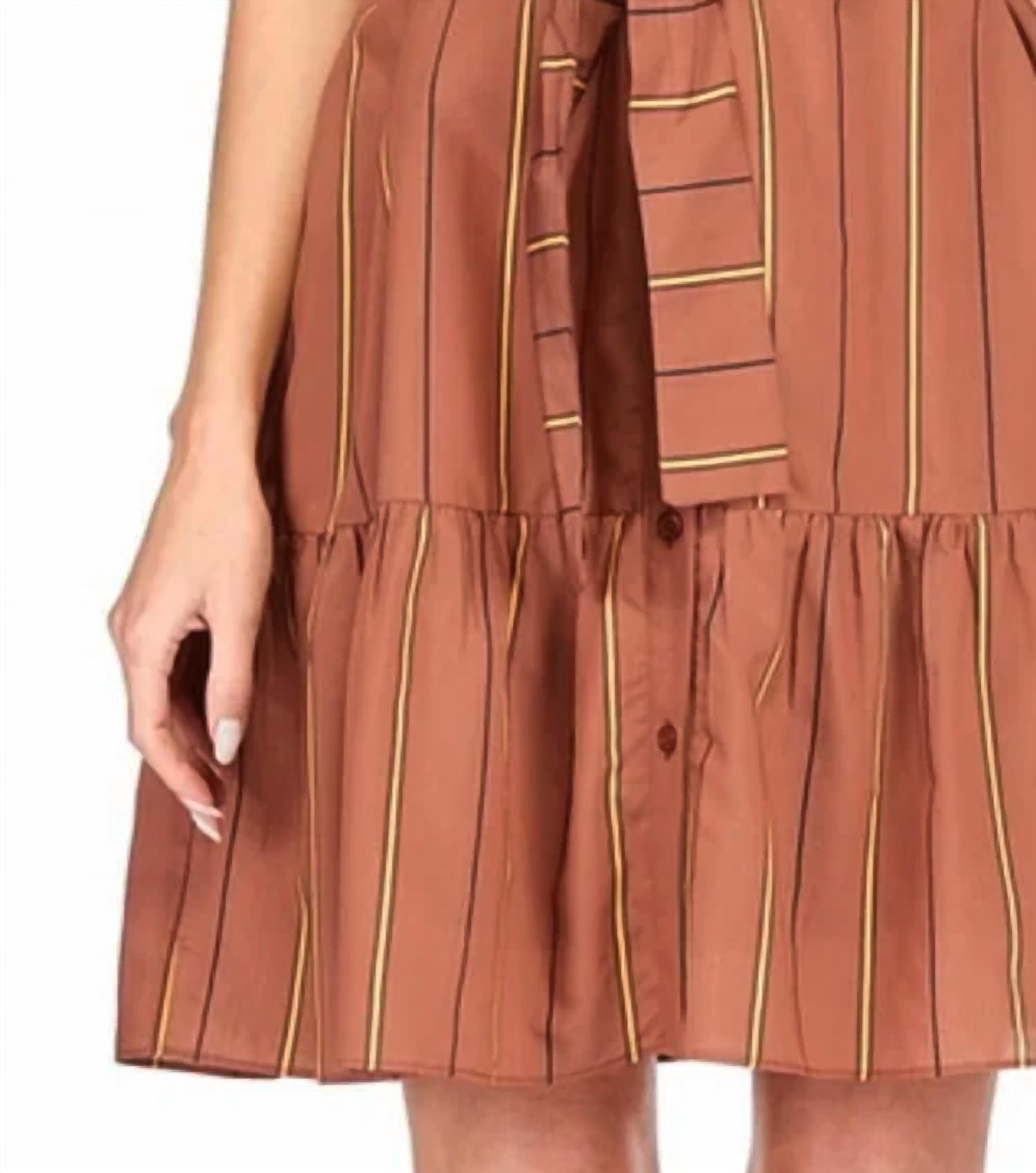 Jade - Button Front Flounce Mini Dress