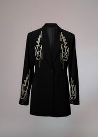 Blue B - Embroidered Tunic Blazer