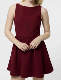 FRENCH CONNECTION Azra Twill Low Back Mini Dress in cabernet - women's dress