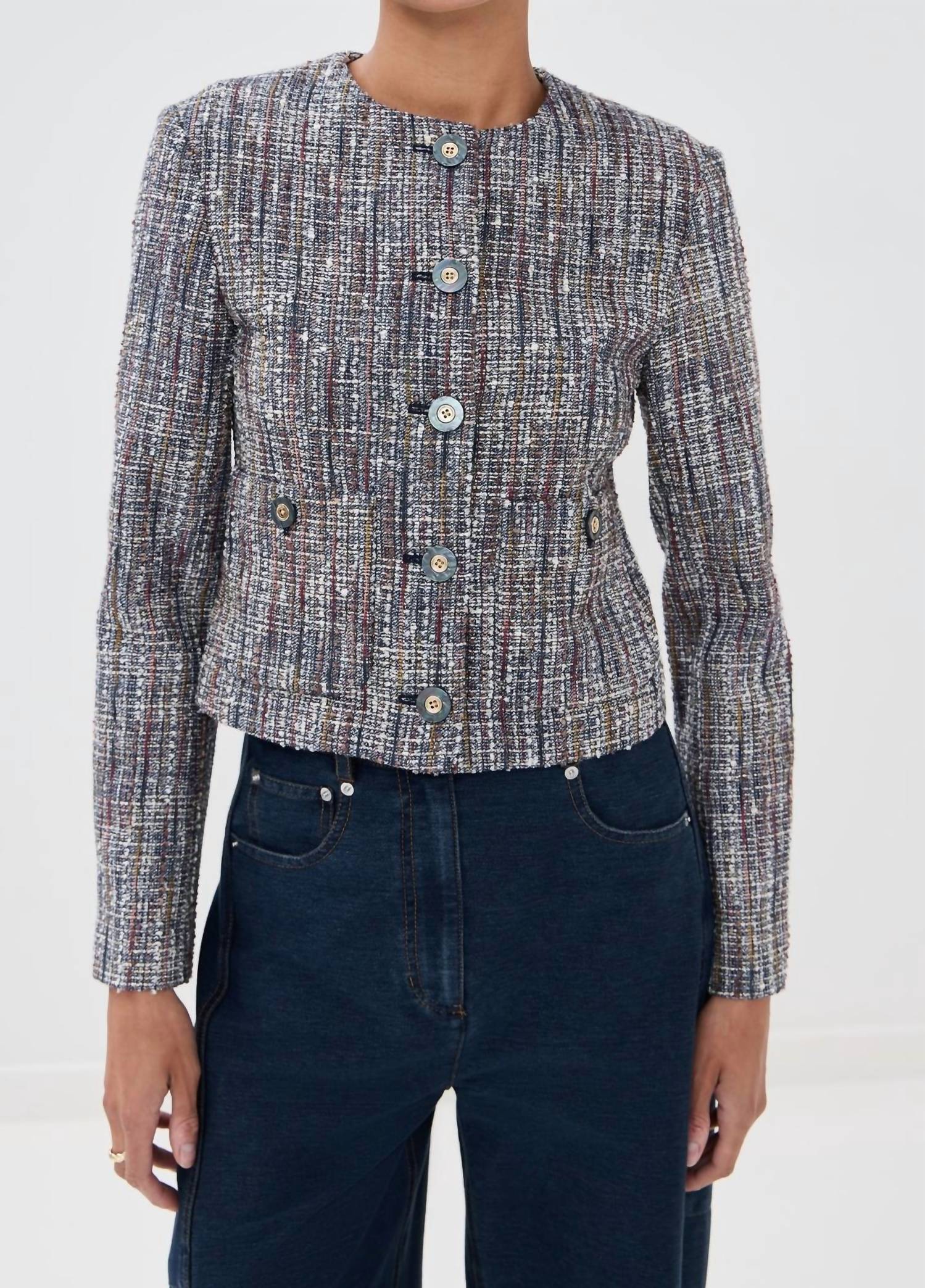 Veronica Beard - Andrea Cotton Tweed Jacket