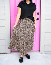 Les Amis - Three Layered Animal Printed Skirt