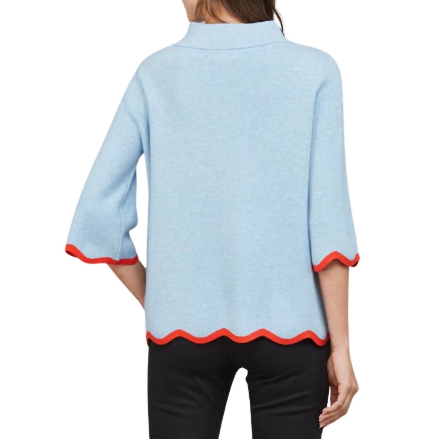 Fate - Scallop Edge Detailed Sweater Top