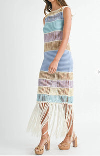 Mable - Fringe Crochet Dress
