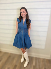 Entro - Easy Like Sunday Denim Dress
