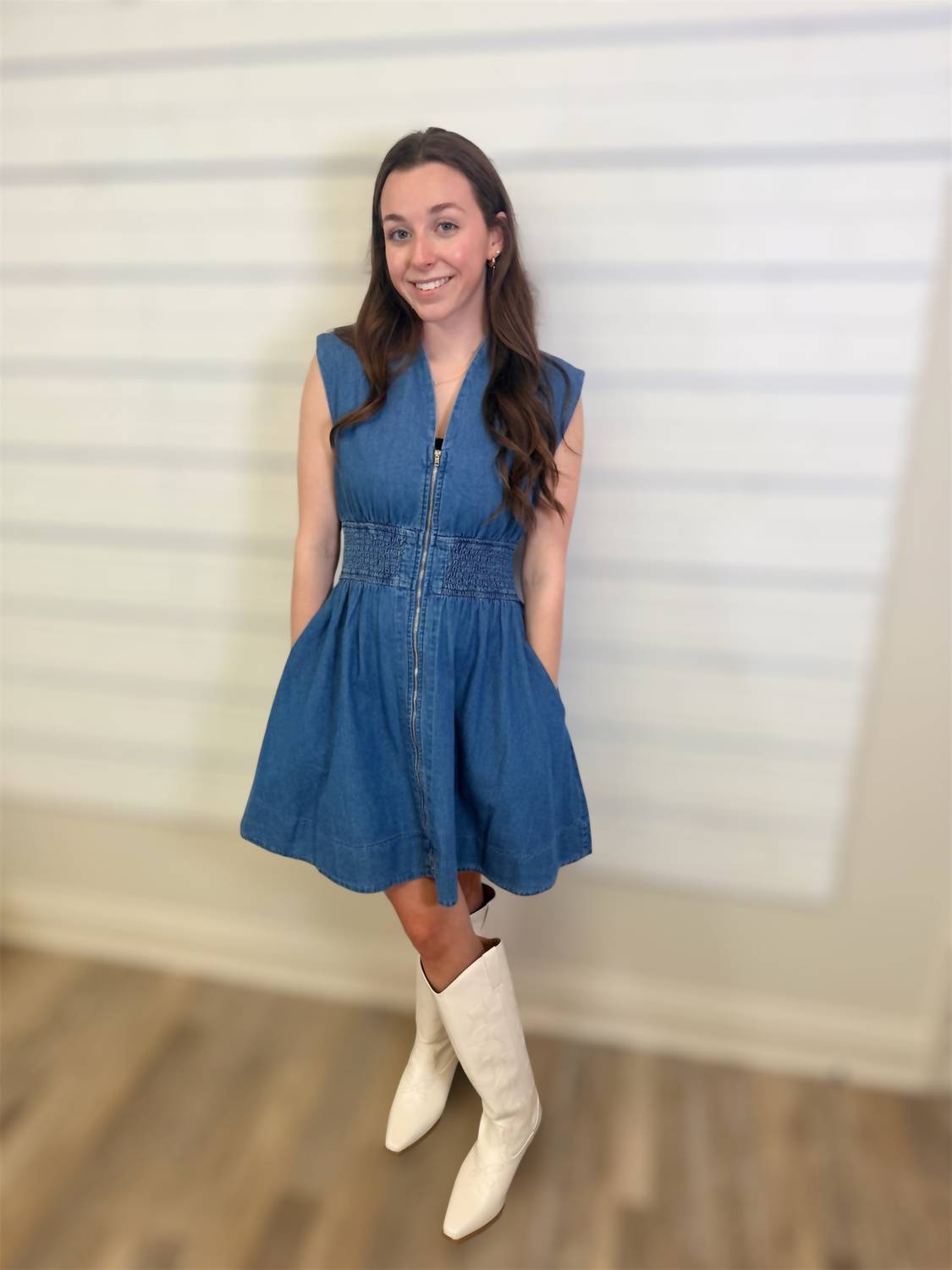Entro - Easy Like Sunday Denim Dress