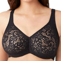 Wacoal - Womens 40DD Black Halo Lace Full Coverage Underwire Bra