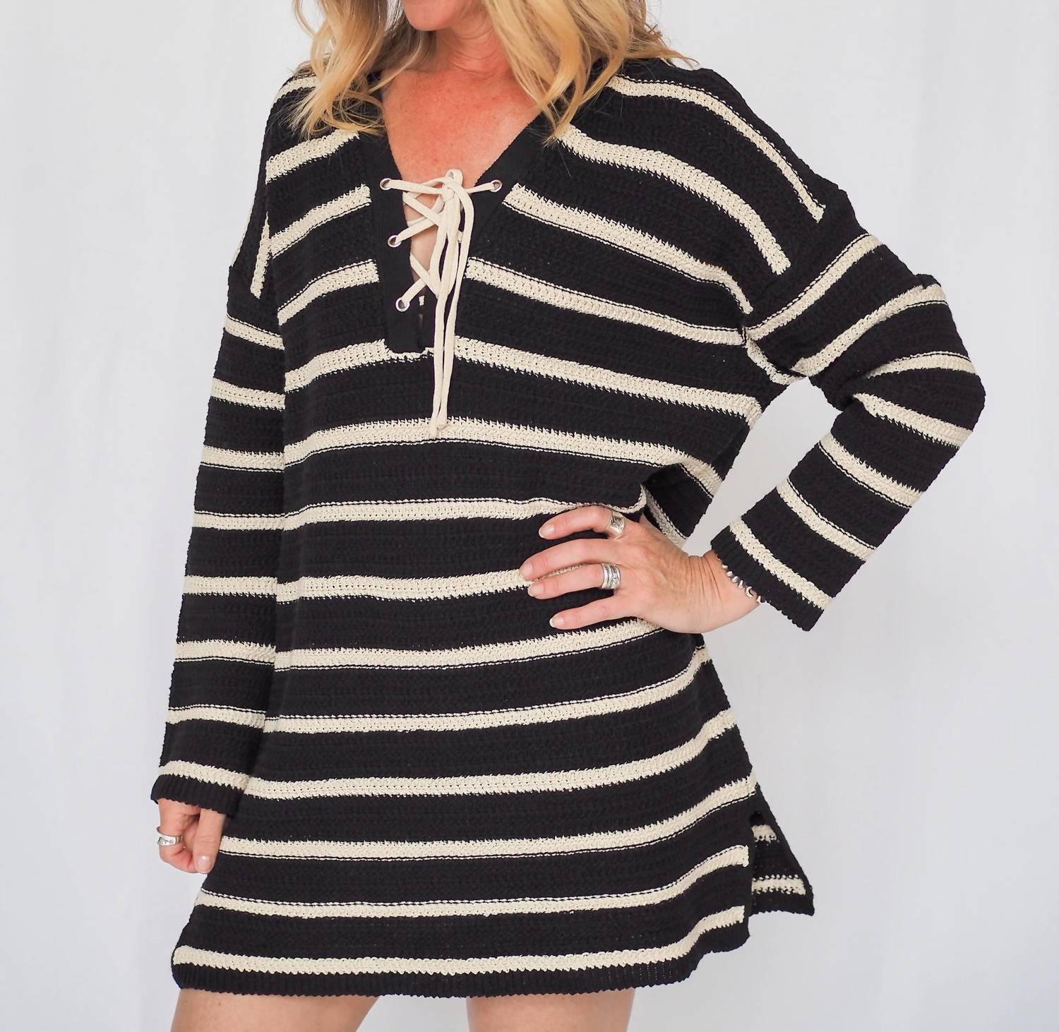 By Together - Throwover Croched V Neck Mini Dress
