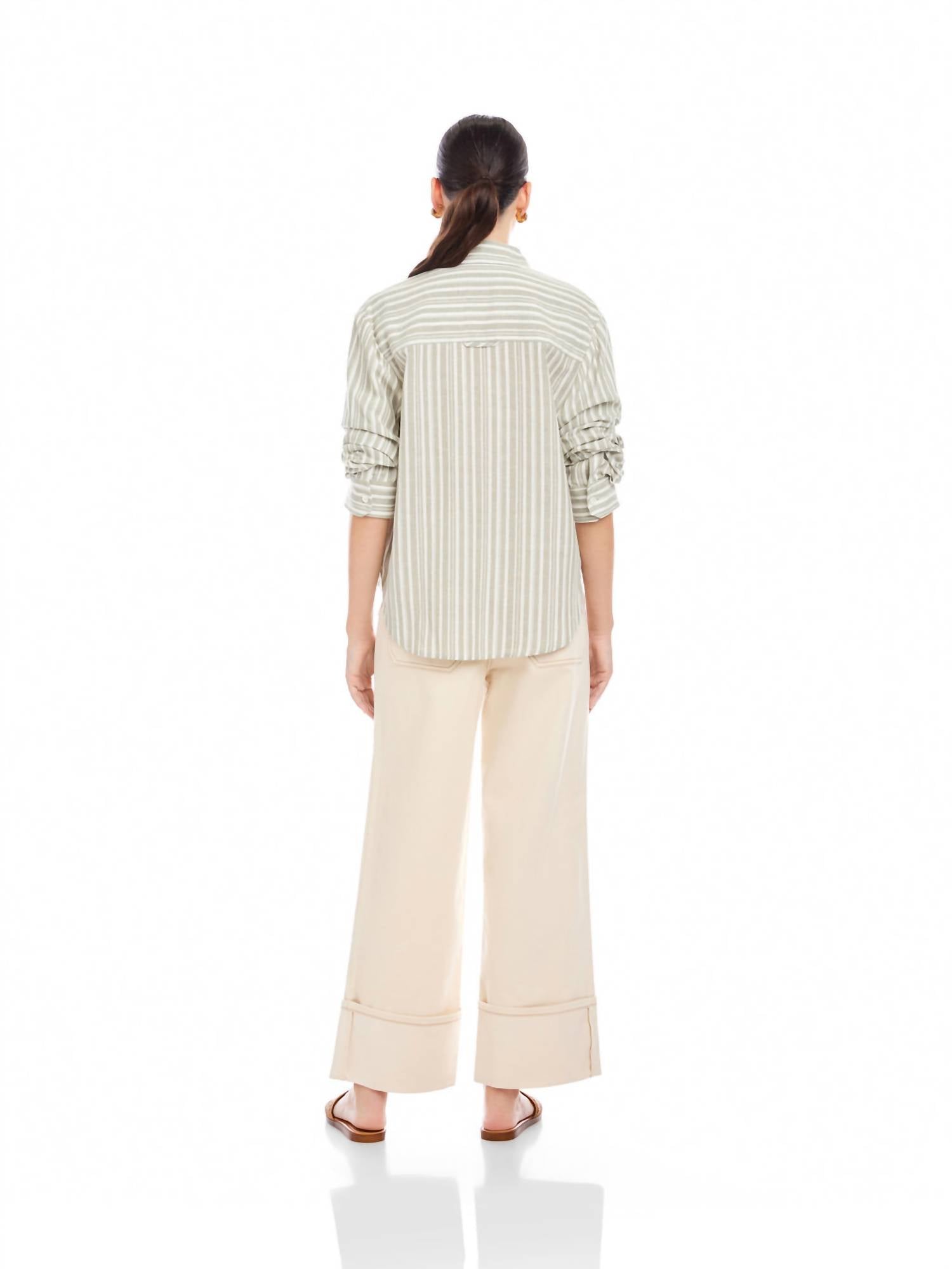 Fifteen Twenty - Leighton Ruched Sleeve Shirt