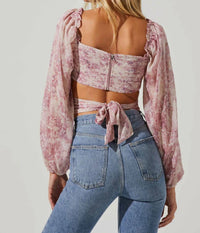 Astr - Savita Cutout Ruched Top