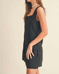 Miou Muse - Sleek Linen Mini Dress