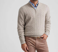 Peter Millar - Crescent Ridge Cable Quarter Zip Sweater