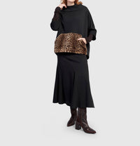 ALEMBIKA Urban Muff Pullover Top in black - women's top - view 6