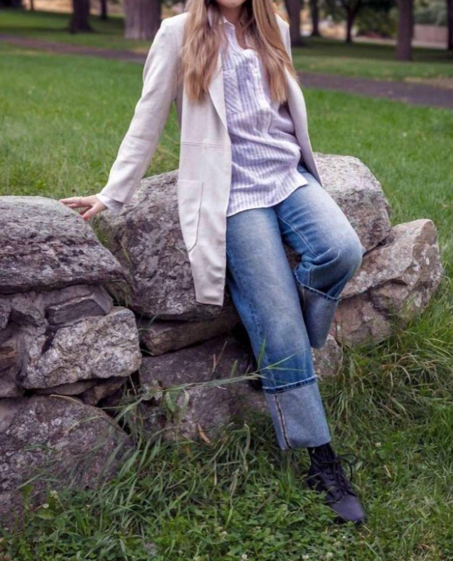 Miou Muse - Striped Button Down Shirt