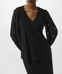 Joseph Ribkoff - Jewel Embellishment Pullover Top