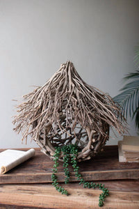 Kalalou - Rustic Hanging Tea Twig Birdhouse