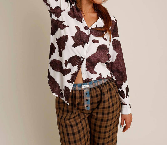 Sundayup - Maribelle Cow Print Button Up Shirt