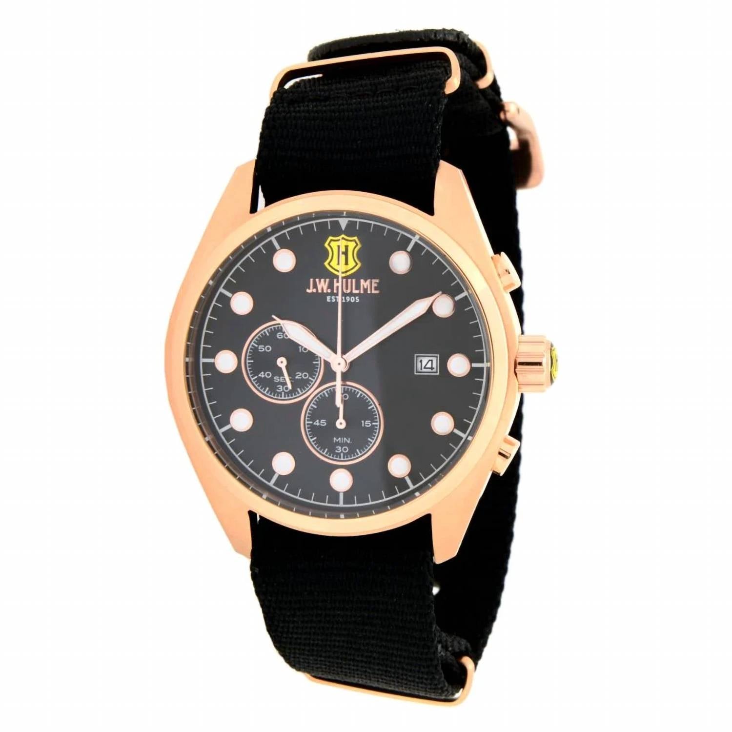 J.W. Hulme - Men's 43mm Quartz Chronograph Nylon Strap Watch