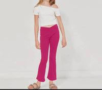 Good Girl - Barbie Crossover Waist Ribbed Flare Pants