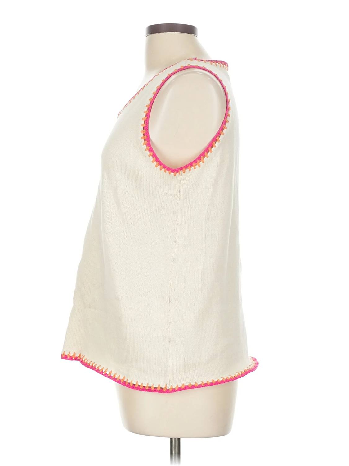 CHARLIE B sleeveless sweater in natural - women's sweater - alternate view