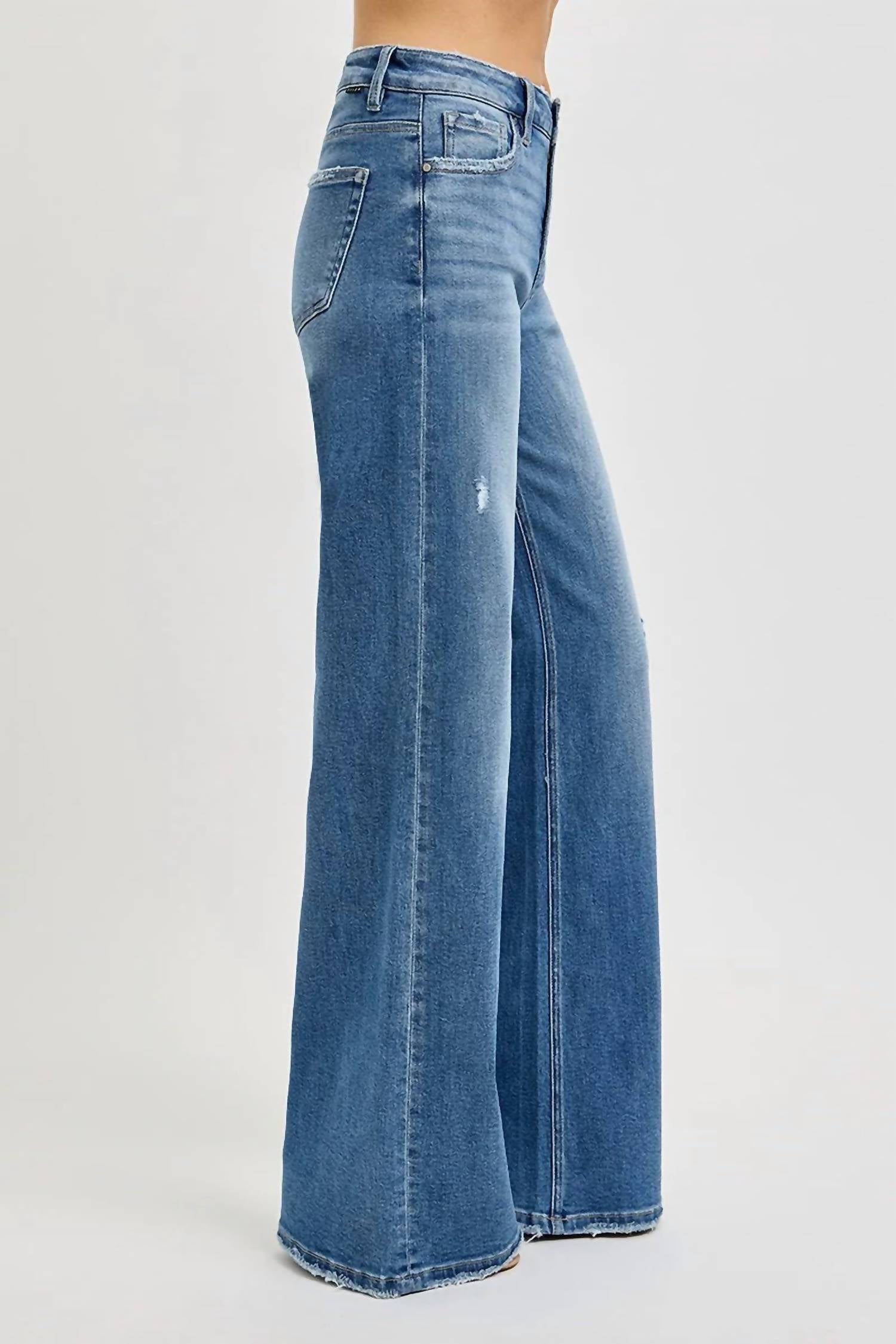 Risen - Olivia Tummy Control Wide Leg Jeans
