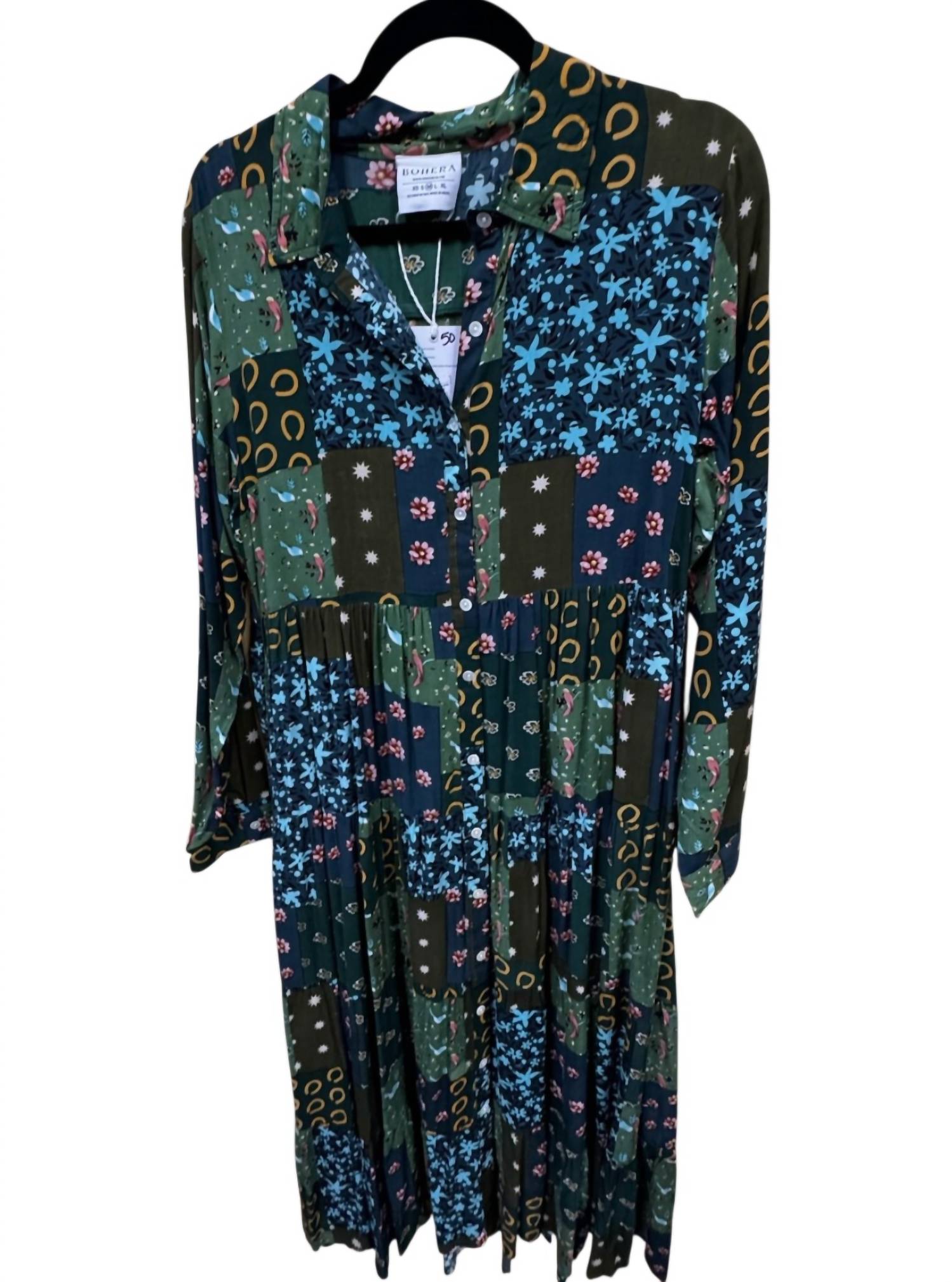 Myra - Women's Long Patchwork Dress