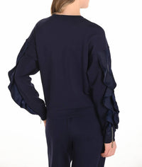 Frank Lyman - Maeve Ruffle And Zipper Long Sleeve Top
