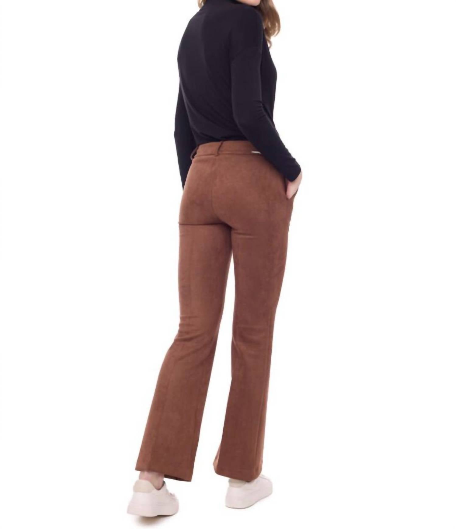 I Love Tyler Madison - Paityn Faux Suede Bootcut Pants