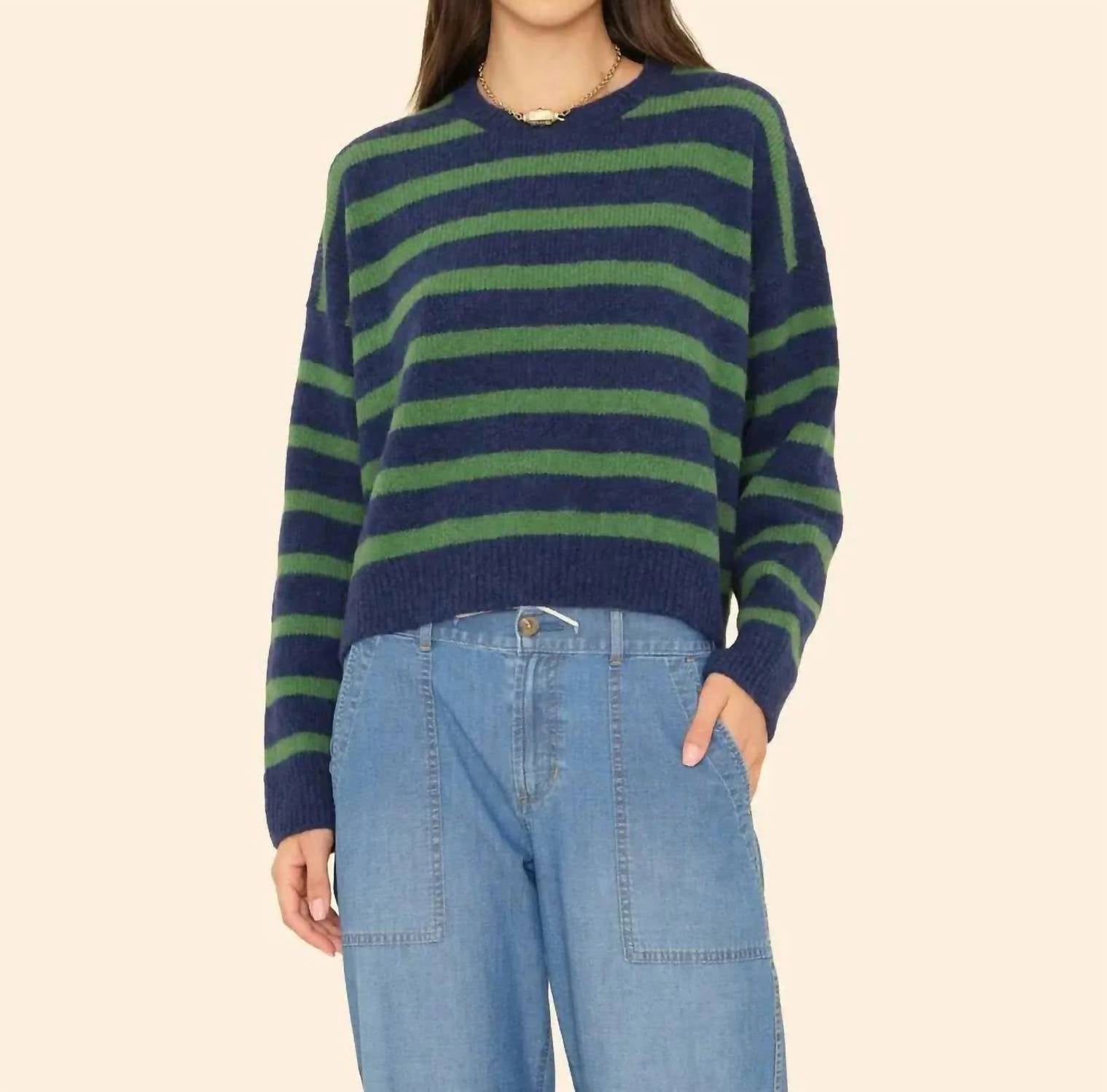 XIRENA Lela Sweater in navy pine 1 - women's sweater