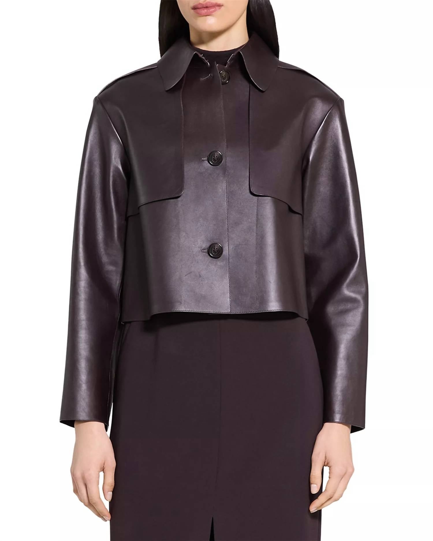 Theory - Crop Trench Jacket