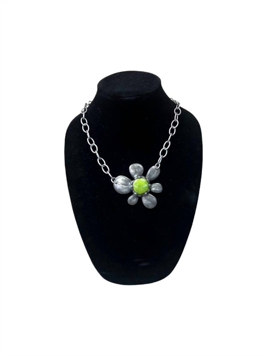 Art By Amy Labbe - Women's Stone Flower Necklace