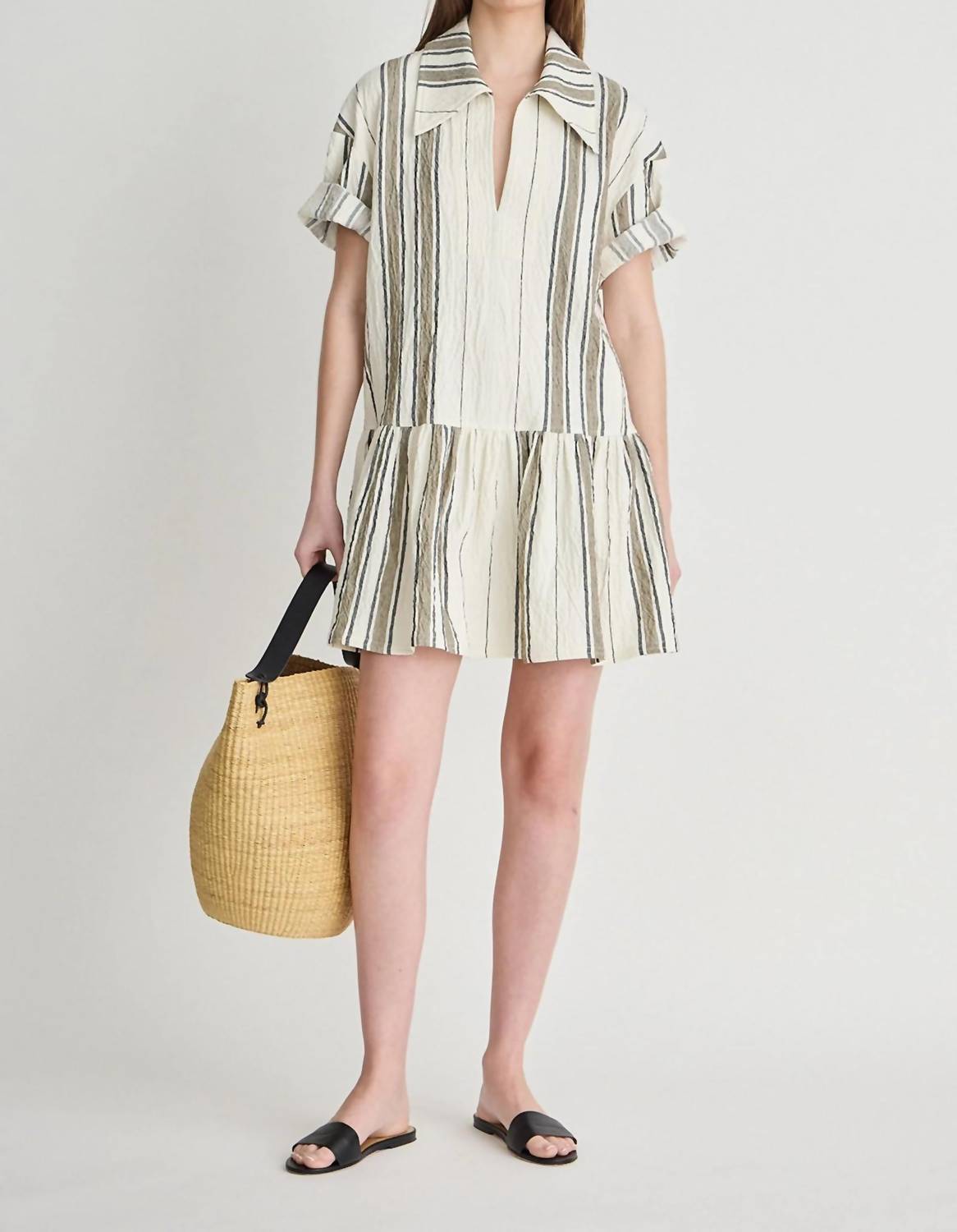 Apiece Apart - Stripe Rowen Mini Dress
