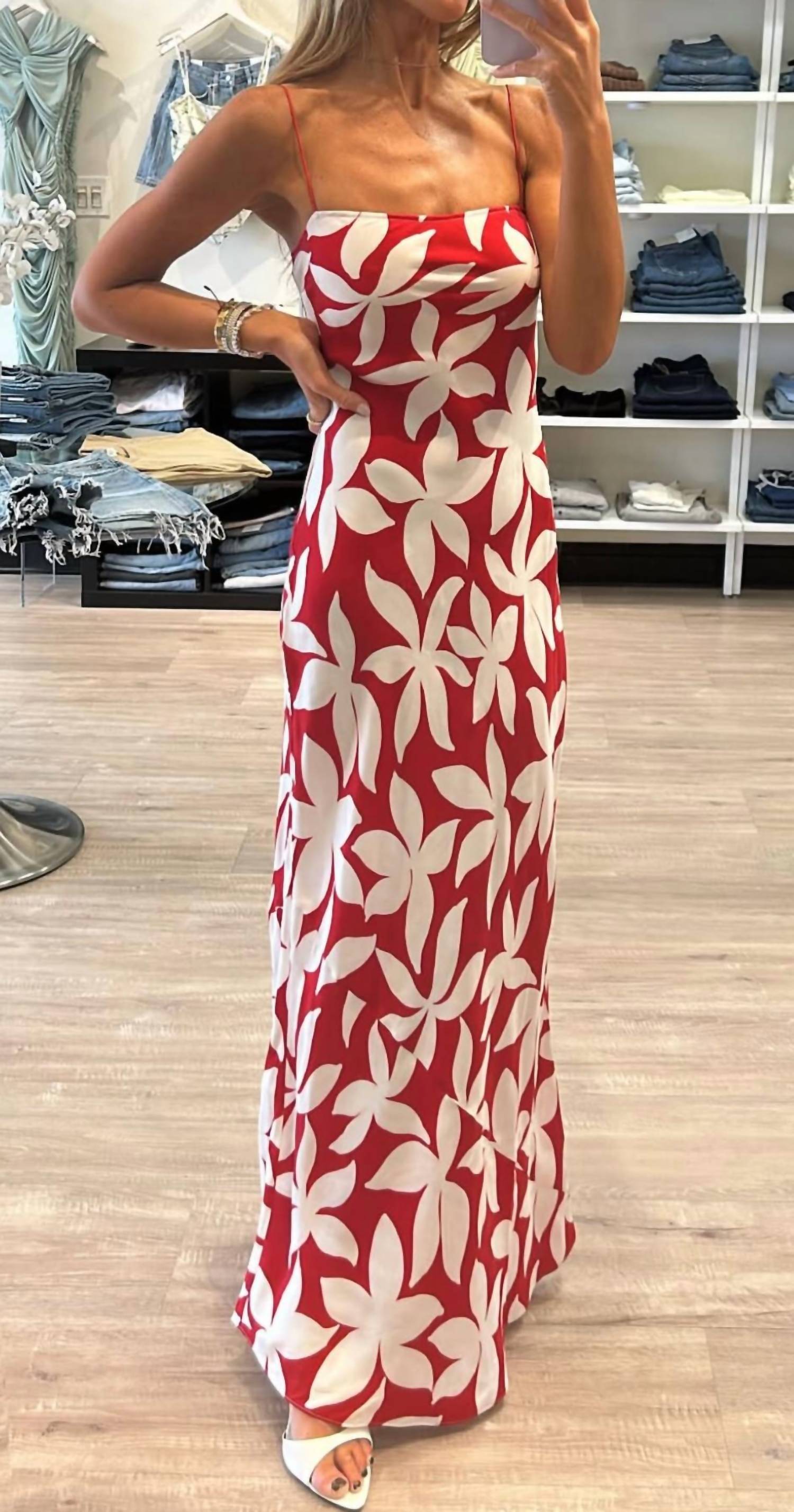 Nude Lucy - Women's Anthos Cupro Slip Maxi Dress