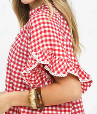 Umgee - Gingham Ruffle Top