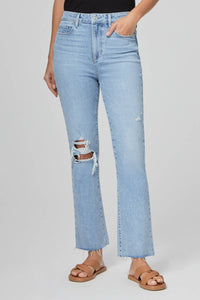 Paige Claudine with raw hem Jeans in cori destructed - women's jeans