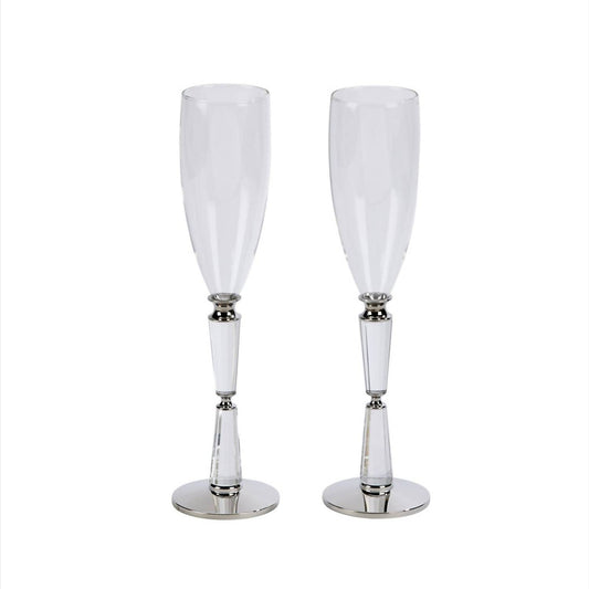 Creative Gifts International - Facet Toasting Flutes Set