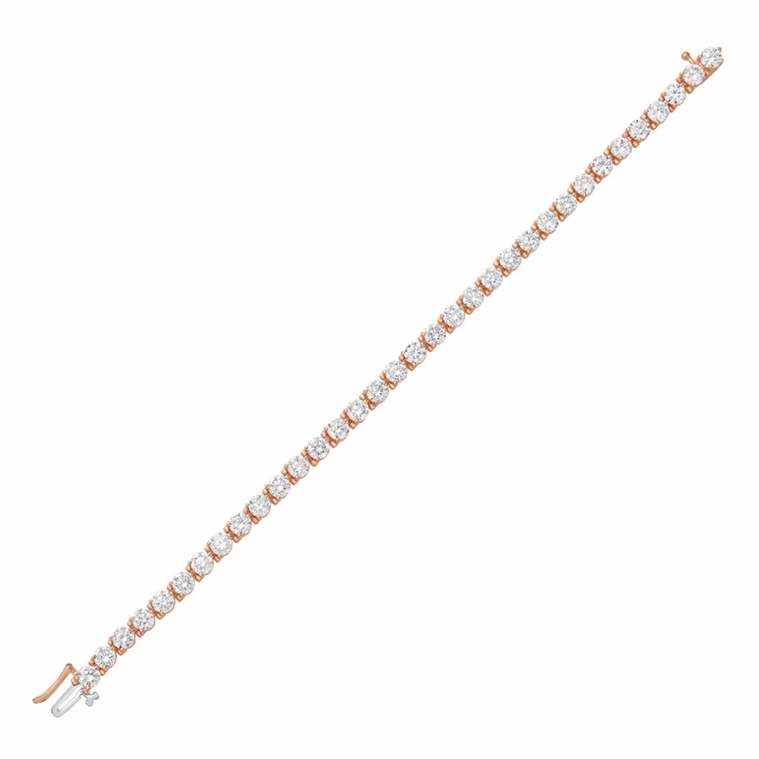 Diana M Jewels - Women's Round Lab-Grown Diamond Tennis Bracelet (7.00 Ct) - Elegant
