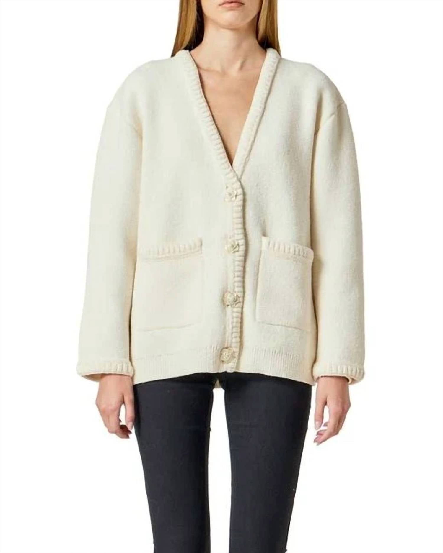 Endless Rose - Women's Floral Button V-neck Cardigan
