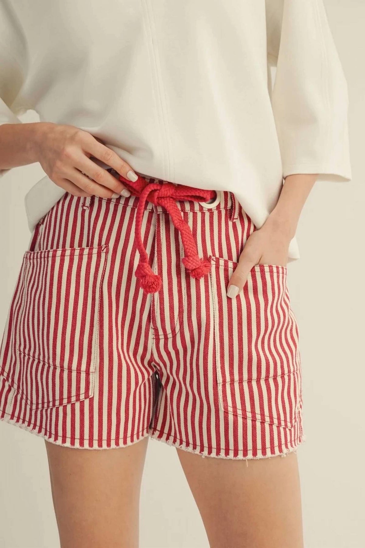 Jodifl - Belt Striped Shorts