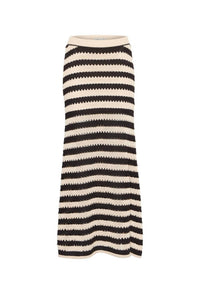 Ichi - Birdis Stripe Knit Maxi Skirt